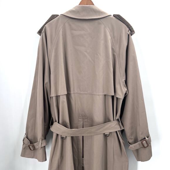 Vintage Burberrys of London Tan Trench Coat with Nova Check Lining Mens 44 - Picture 8 of 16